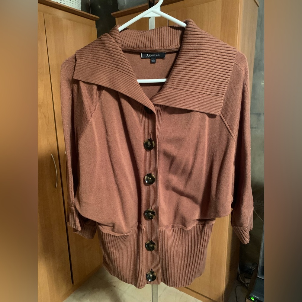 Anne Klein Light Brown Knit Sweater